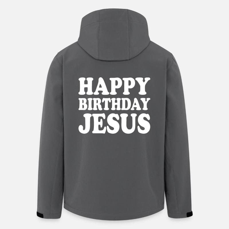 Happy birthday jesus - Men’s Recycled Softshell Jacket by Stanley/Stella - anthracite