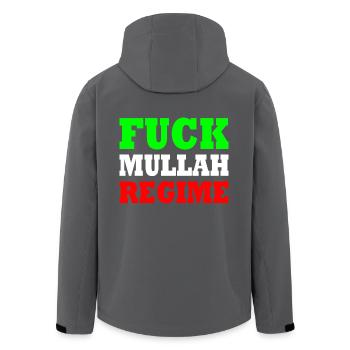 Fuck mullah regime iran - Recycelte Männer Softshell-Jacke von Stanley/Stella - Anthrazit - Hinten - AI Model Male 185 light (185cm)