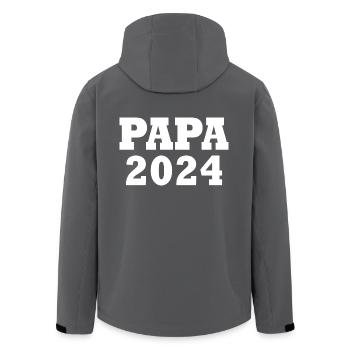 Papa 2024 - Recycelte Männer Softshell-Jacke von Stanley/Stella - Anthrazit - Hinten - AI Model Male 185 light (185cm)