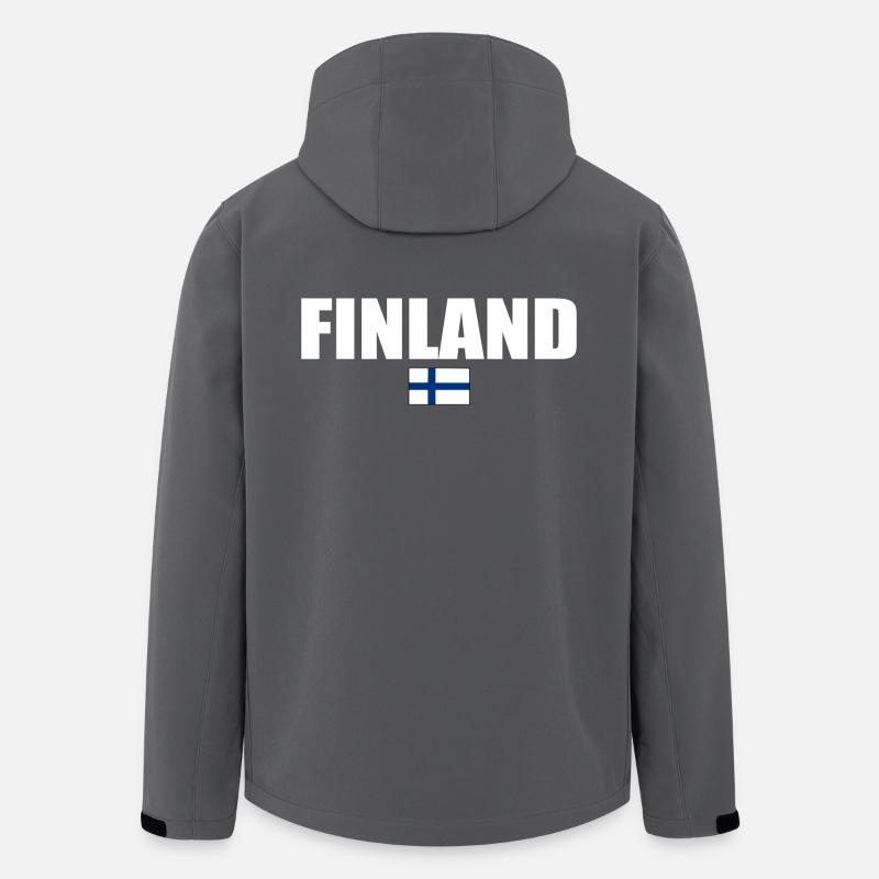 Finnland - Recycelte Männer Softshell-Jacke von Stanley/Stella - Anthrazit