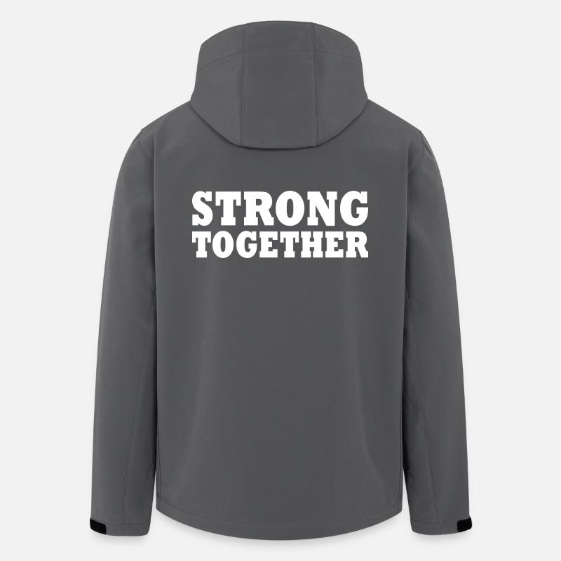 Strong together - Veste softshell homme en polyester recyclé Stanley/Stella - charbon