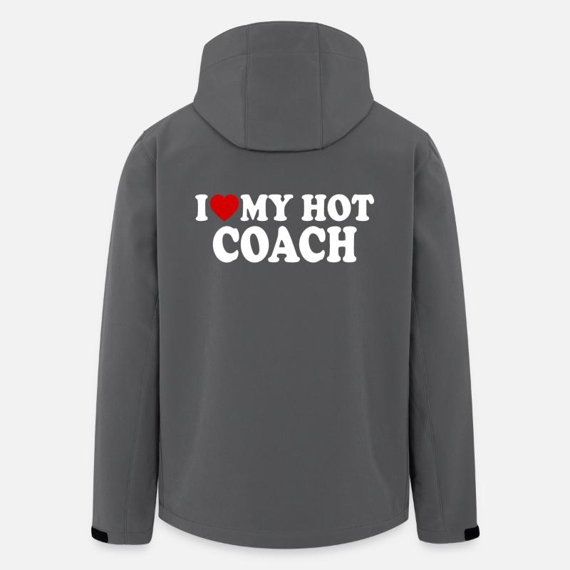 I love my hot coach - Men’s Recycled Softshell Jacket by Stanley/Stella - anthracite