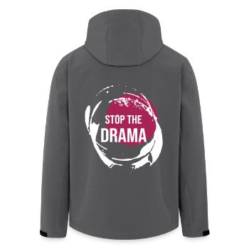 Stop The Drama Geschenk - Recycelte Männer Softshell-Jacke von Stanley/Stella - Anthrazit - Hinten - AI Model Male 185 light (185cm)