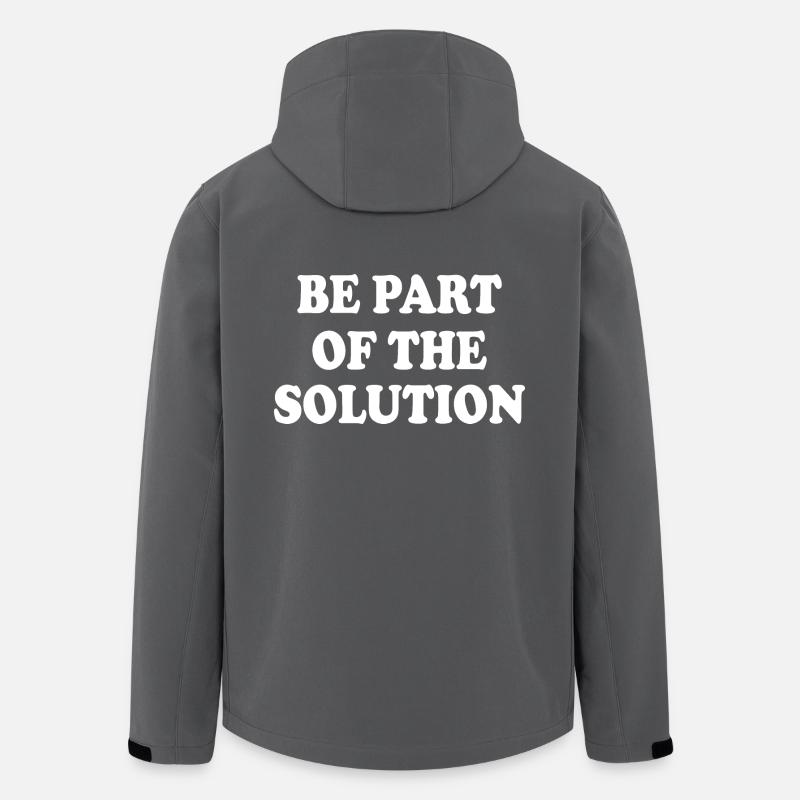 Be part of the solution - Veste softshell homme en polyester recyclé Stanley/Stella - charbon