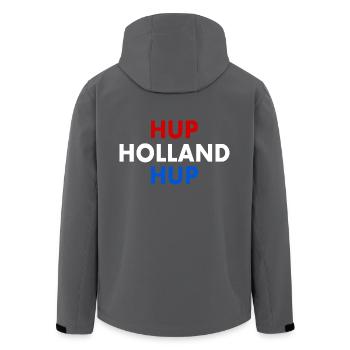 Hup holland hup - Recycelte Männer Softshell-Jacke von Stanley/Stella - Anthrazit - Hinten - AI Model Male 185 light (185cm)
