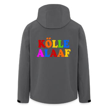 Kölle alaaf - Recycelte Männer Softshell-Jacke von Stanley/Stella - Anthrazit - Hinten - AI Model Male 185 light (185cm)