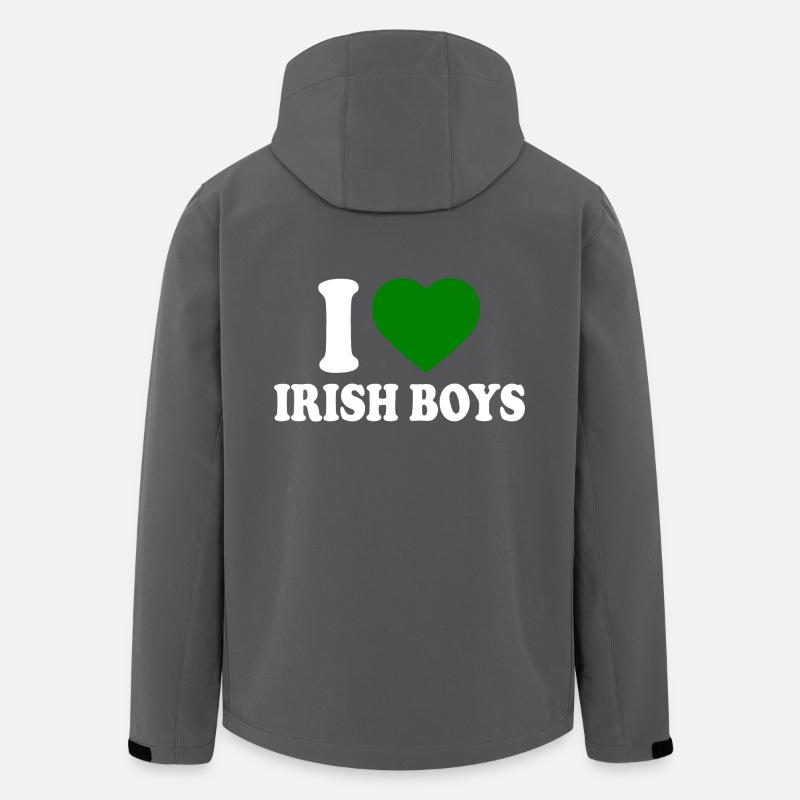I love irish boys - Men’s Recycled Softshell Jacket by Stanley/Stella - anthracite