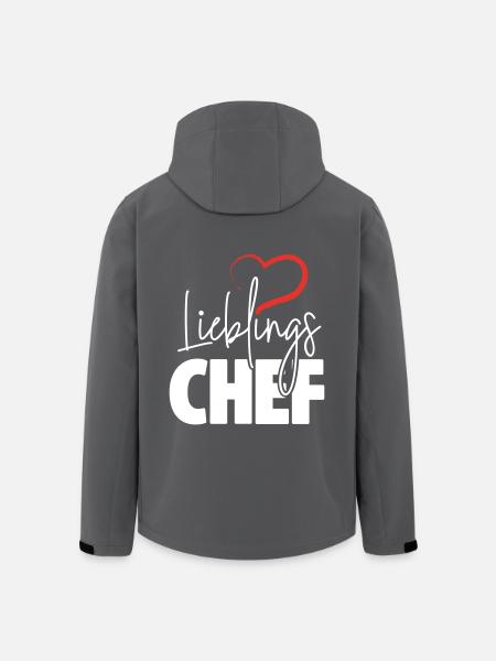 Lieblingschef mit Herz - Recycelte Männer Softshell-Jacke von Stanley/Stella - Anthrazit