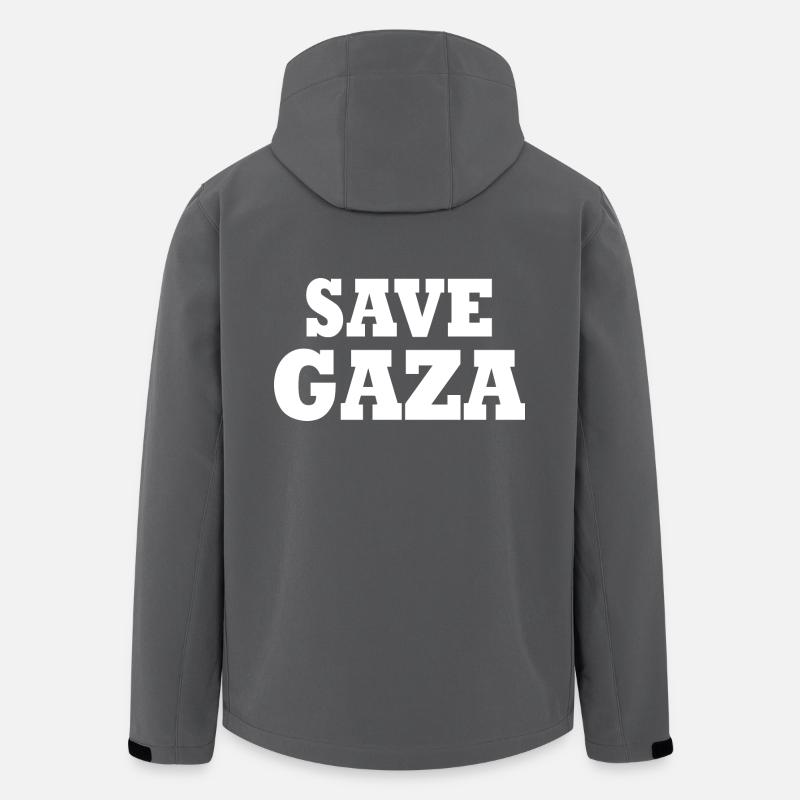 Save gaza - Recycelte Männer Softshell-Jacke von Stanley/Stella - Anthrazit