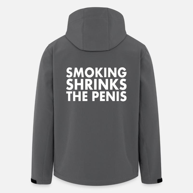 Smoking shrinks the penis - Veste softshell homme en polyester recyclé Stanley/Stella - charbon