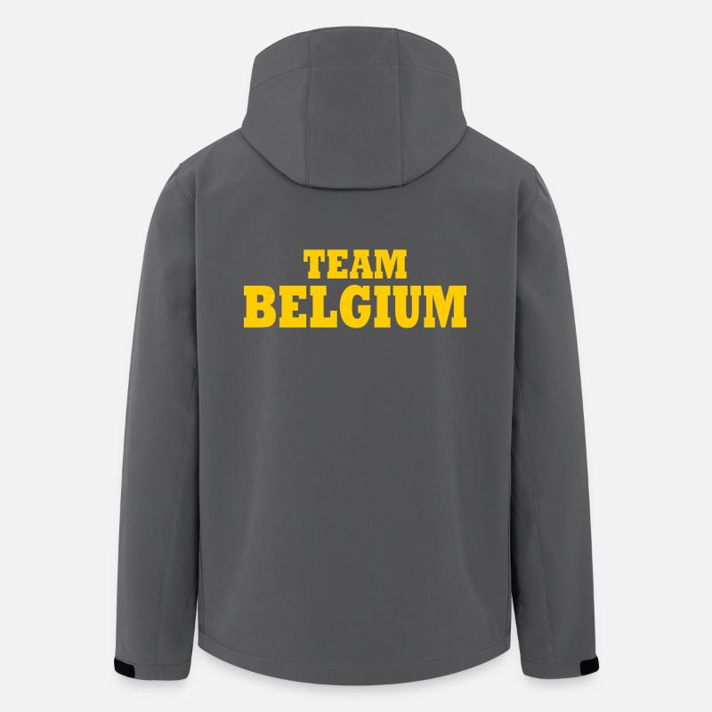 Team belgium - Recycelte Männer Softshell-Jacke von Stanley/Stella - Anthrazit