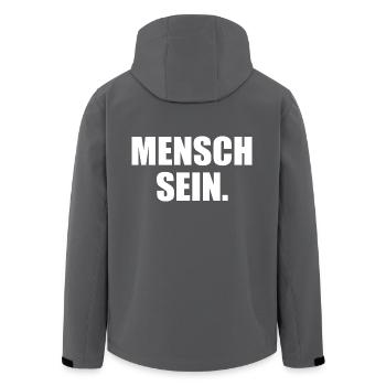 Mensch sein - Recycelte Männer Softshell-Jacke von Stanley/Stella - Anthrazit - Hinten - AI Model Male 185 light (185cm)