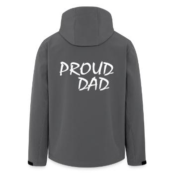 Proud dad - Recycelte Männer Softshell-Jacke von Stanley/Stella - Anthrazit - Hinten - AI Model Male 185 light (185cm)