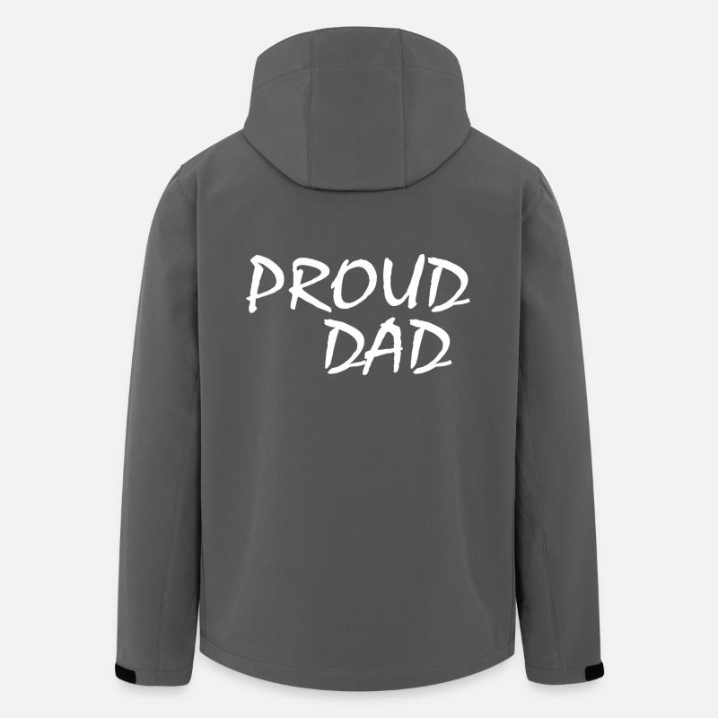 Proud dad - Recycelte Männer Softshell-Jacke von Stanley/Stella - Anthrazit