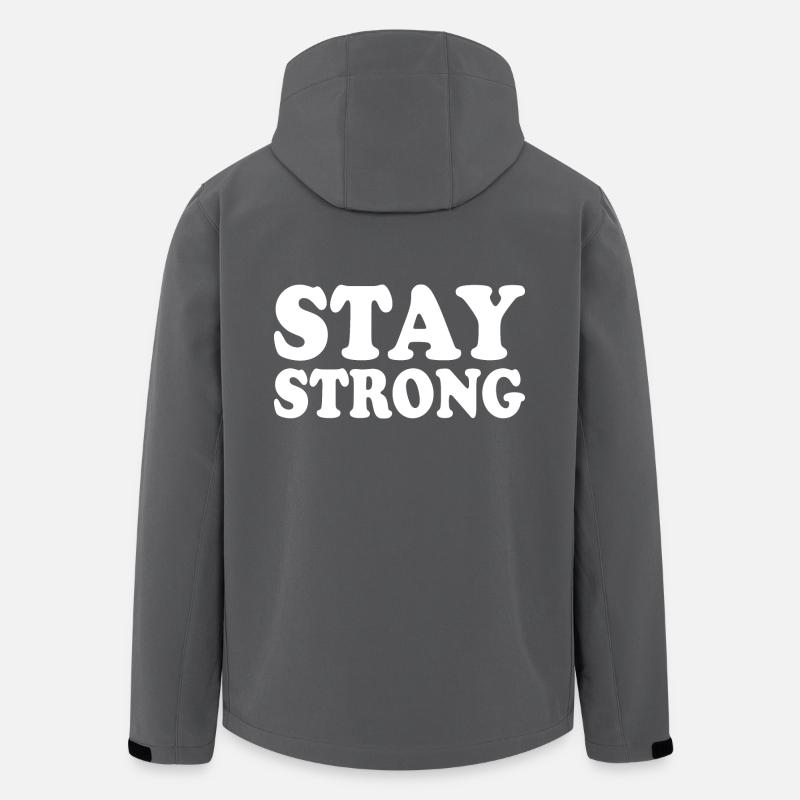 Stay strong - Men’s Recycled Softshell Jacket by Stanley/Stella - anthracite