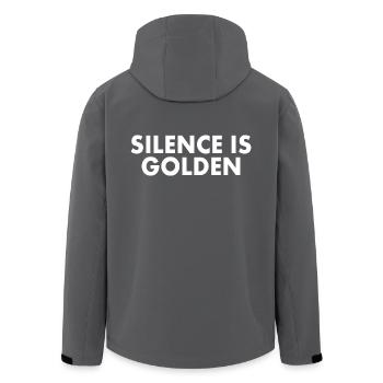 silence is golden - Recycelte Männer Softshell-Jacke von Stanley/Stella - Anthrazit - Hinten - AI Model Male 185 light (185cm)