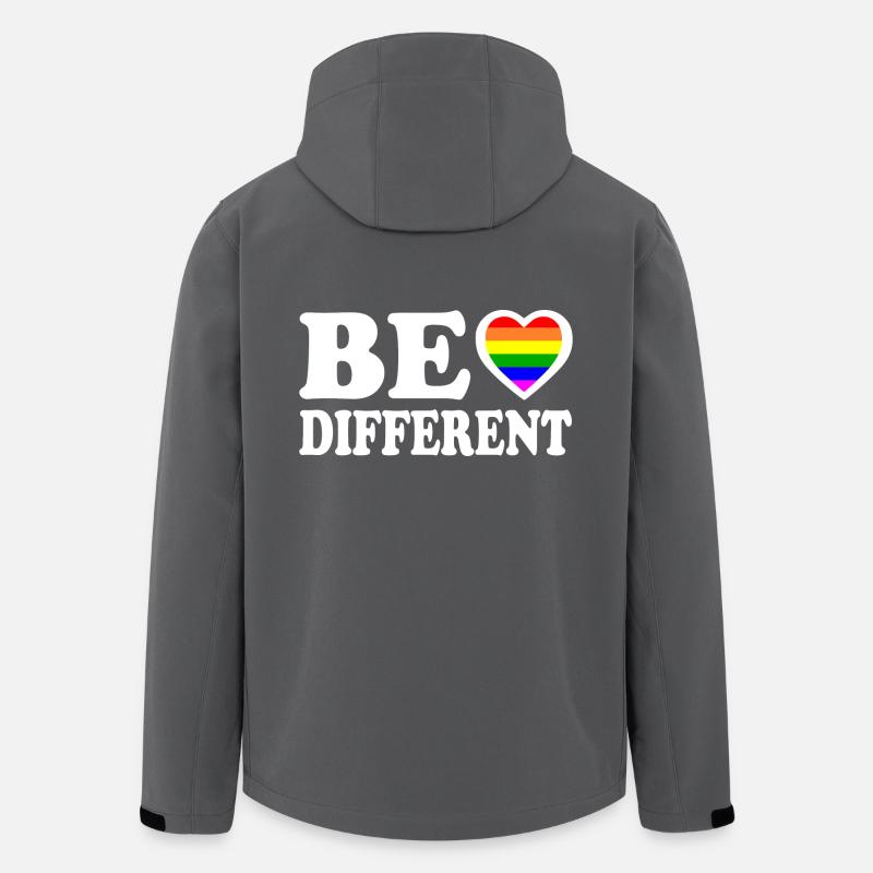 Be different - Veste softshell homme en polyester recyclé Stanley/Stella - charbon