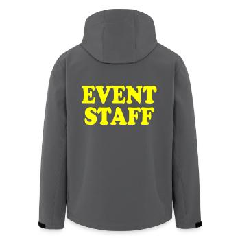 Event staff - Recycelte Männer Softshell-Jacke von Stanley/Stella - Anthrazit - Hinten - AI Model Male 185 light (185cm)