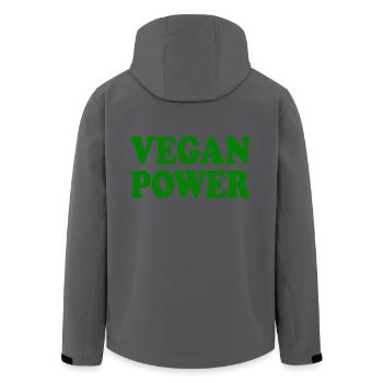 Vegan power - Recycelte Männer Softshell-Jacke von Stanley/Stella - Anthrazit - Hinten - AI Model Male 185 light (185cm)