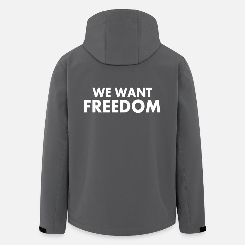 We want freedom - Men’s Recycled Softshell Jacket by Stanley/Stella - anthracite