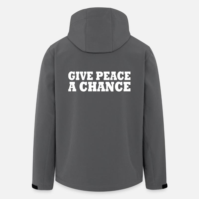 Give peace a chance - Veste softshell homme en polyester recyclé Stanley/Stella - charbon