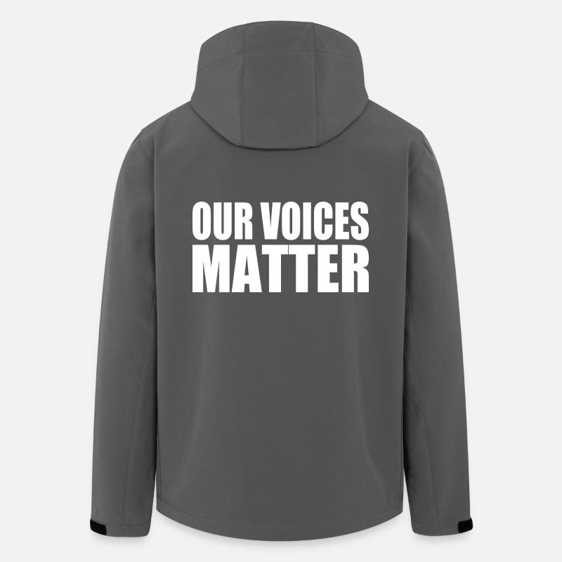 Our voices matter - Men’s Recycled Softshell Jacket by Stanley/Stella - anthracite