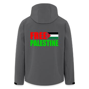 Free palestine - Recycelte Männer Softshell-Jacke von Stanley/Stella - Anthrazit - Hinten - AI Model Male 185 light (185cm)