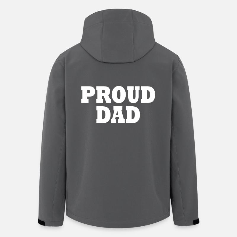 Proud dad - Veste softshell homme en polyester recyclé Stanley/Stella - charbon