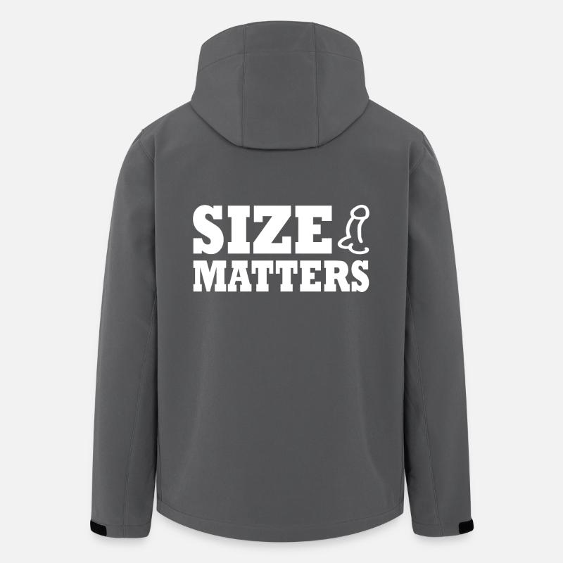Penis size matters - Veste softshell homme en polyester recyclé Stanley/Stella - charbon
