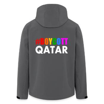 Boycott qatar - Recycelte Männer Softshell-Jacke von Stanley/Stella - Anthrazit - Hinten - AI Model Male 185 light (185cm)