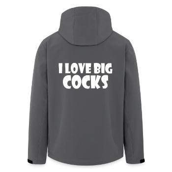 I love big cocks - Recycelte Männer Softshell-Jacke von Stanley/Stella - Anthrazit - Hinten - AI Model Male 185 light (185cm)