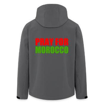 Pray for morocco - Recycelte Männer Softshell-Jacke von Stanley/Stella - Anthrazit - Hinten - AI Model Male 185 light (185cm)