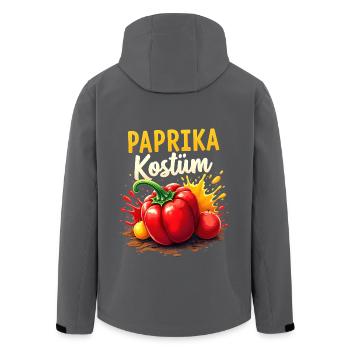 Paprika Kostüm Gemüse Kostüm Küche vegan Karneval - Recycelte Männer Softshell-Jacke von Stanley/Stella - Anthrazit - Hinten - AI Model Male 185 light (185cm)