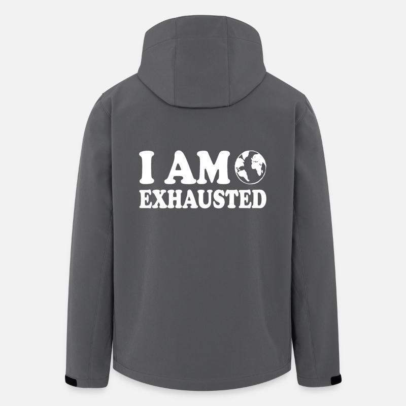 I am exhausted - Veste softshell homme en polyester recyclé Stanley/Stella - charbon