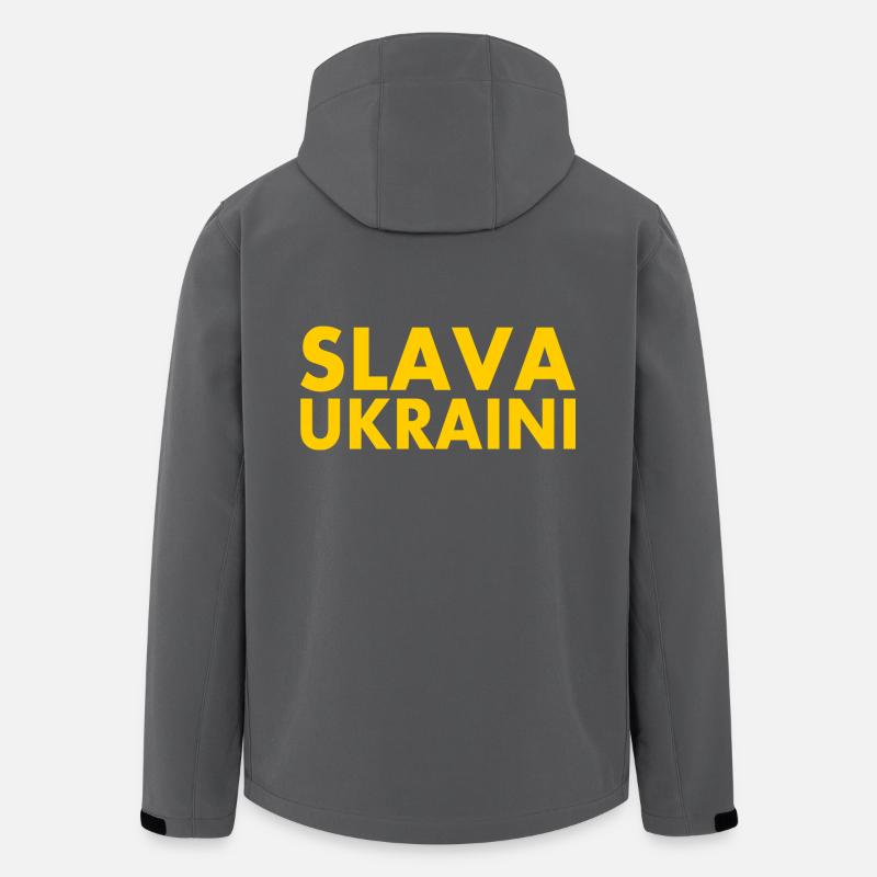 Ukraine - Recycelte Männer Softshell-Jacke von Stanley/Stella - Anthrazit