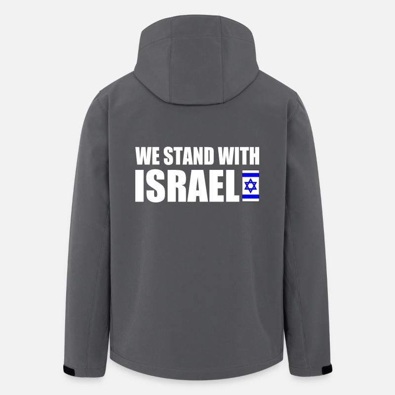 We stand with israel - Veste softshell homme en polyester recyclé Stanley/Stella - charbon