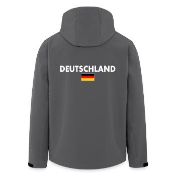 Deutschland - Recycelte Männer Softshell-Jacke von Stanley/Stella - Anthrazit - Hinten - AI Model Male 185 light (185cm)
