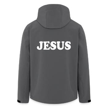 Jesus - Veste softshell homme en polyester recyclé Stanley/Stella - charbon - Dos - AI Model Male 185 light (185cm)