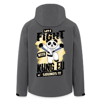 Kung Fu Panda - Recycelte Männer Softshell-Jacke von Stanley/Stella - Anthrazit - Hinten - AI Model Male 185 light (185cm)