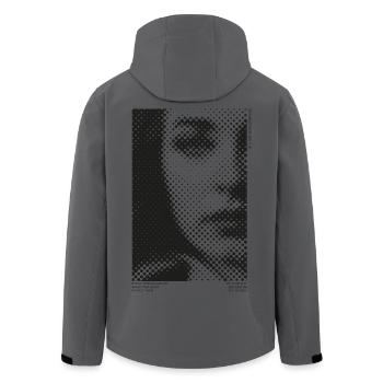 Vintage Girl No 10 by Clarissa Black 2023 - Men’s Recycled Softshell Jacket by Stanley/Stella - anthracite - Back - AI Model Male 185 light (185cm)