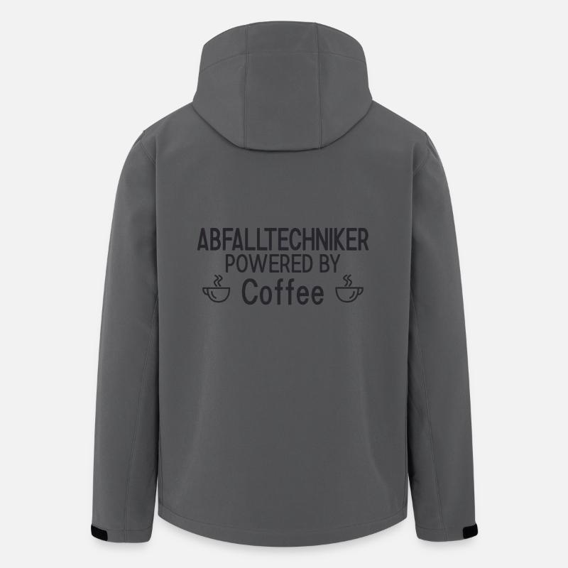 Abfalltechniker Powered By Coffee - Recycelte Männer Softshell-Jacke von Stanley/Stella - Anthrazit