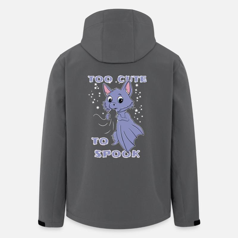 Chauve-souris kawaii Halloween - Veste softshell homme en polyester recyclé Stanley/Stella - charbon