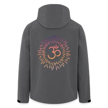 Buddhistisches Symbol Om Yoga Meditation Geschenk - Recycelte Männer Softshell-Jacke von Stanley/Stella - Anthrazit - Hinten - AI Model Male 185 light (185cm)