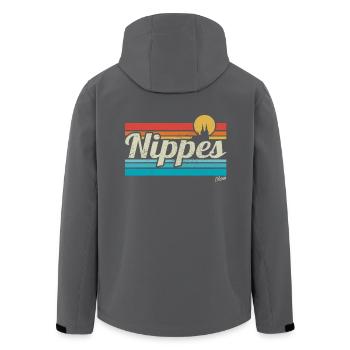Nippes Veedel Köln Viertel Retro Vintage Surfer - Recycelte Männer Softshell-Jacke von Stanley/Stella - Anthrazit - Hinten - AI Model Male 185 light (185cm)