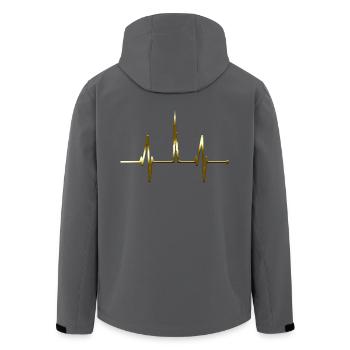 Dubai Skyline Herzschlag Burj Khalifa Gold VAE Fan - Recycelte Männer Softshell-Jacke von Stanley/Stella - Anthrazit - Hinten - AI Model Male 185 light (185cm)
