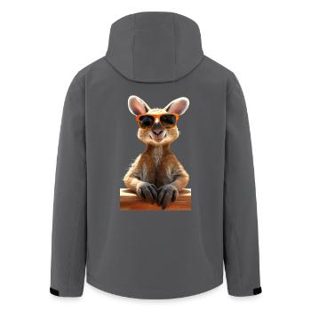 Känguru Australien Wilde Beuteltiere Süße Kängurus - Recycelte Männer Softshell-Jacke von Stanley/Stella - Anthrazit - Hinten - AI Model Male 185 light (185cm)