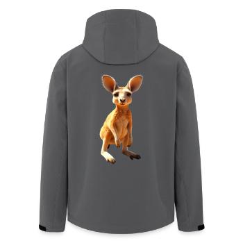Känguru Australien Wilde Beuteltiere Süße Kängurus - Recycelte Männer Softshell-Jacke von Stanley/Stella - Anthrazit - Hinten - AI Model Male 185 light (185cm)
