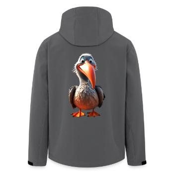 Pelikan Wasservogel Pelican Geschenk Süße Pelikane - Recycelte Männer Softshell-Jacke von Stanley/Stella - Anthrazit - Hinten - AI Model Male 185 light (185cm)