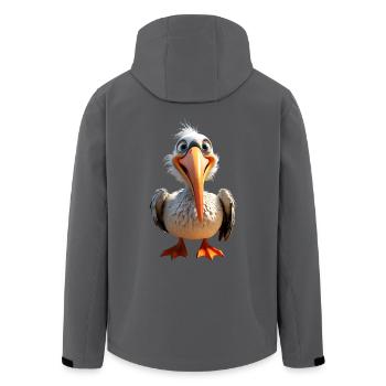 Pelikan Wasservogel Pelican Geschenk Süße Pelikane - Recycelte Männer Softshell-Jacke von Stanley/Stella - Anthrazit - Hinten - AI Model Male 185 light (185cm)