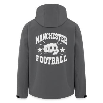 Manchester-Fan - Recycelte Männer Softshell-Jacke von Stanley/Stella - Anthrazit - Hinten - AI Model Male 185 light (185cm)